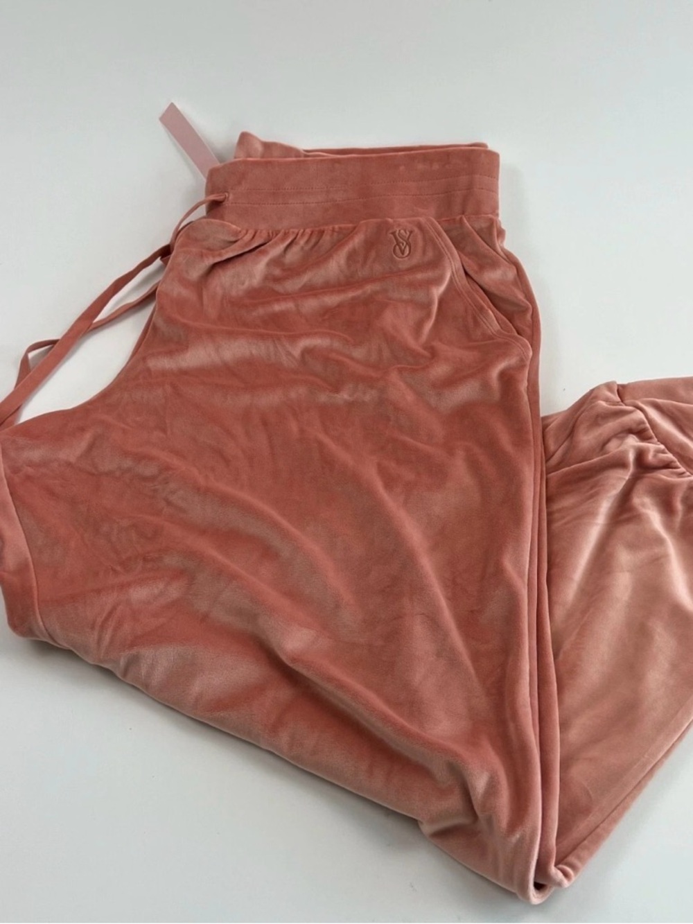 Victoria's Secret Velour Joggers in Dusty Coral
